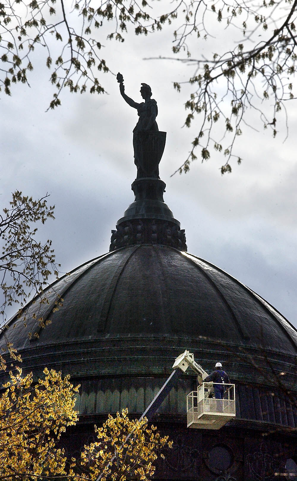 "Montana" statue on top of the Montana State Capitol, 2001